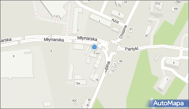 Jaworzno, Chopina Fryderyka, 78, mapa Jaworzno