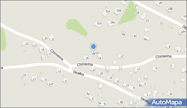 Jaworzno, Chmielna, 16, mapa Jaworzno