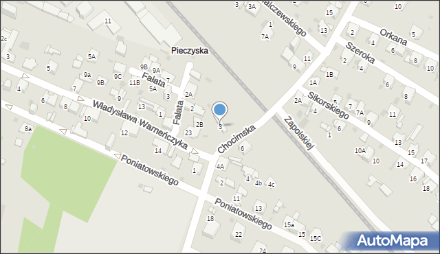 Jaworzno, Chocimska, 3, mapa Jaworzno