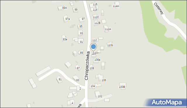 Jaworzno, Chropaczówka, 110, mapa Jaworzno