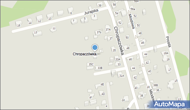 Jaworzno, Chropaczówka, 35a, mapa Jaworzno