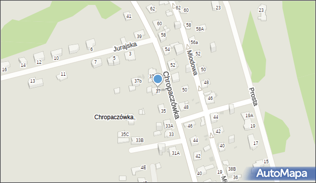 Jaworzno, Chropaczówka, 37, mapa Jaworzno