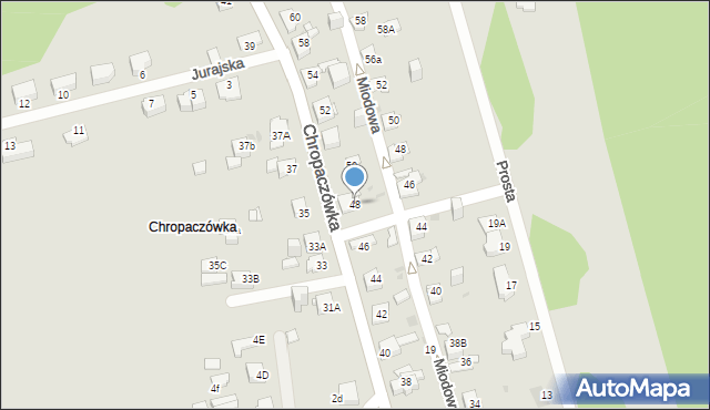 Jaworzno, Chropaczówka, 48, mapa Jaworzno