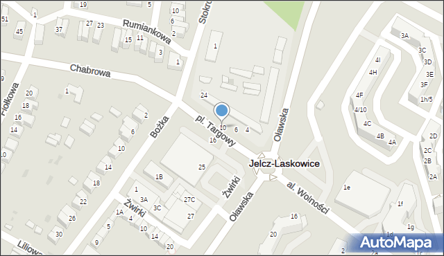 Jelcz-Laskowice, Chabrowa, 12, mapa Jelcz-Laskowice