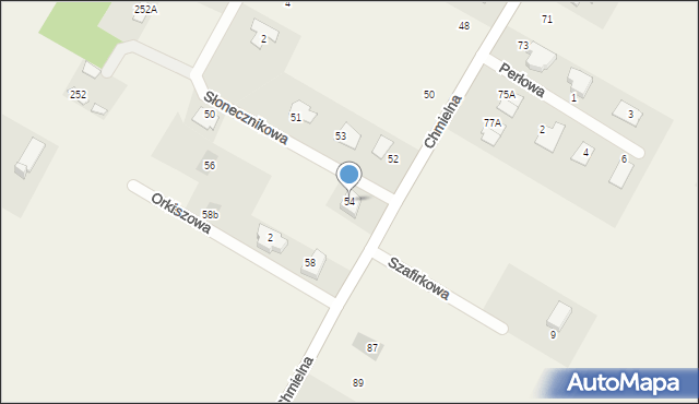 Kalinówka, Chmielna, 54, mapa Kalinówka