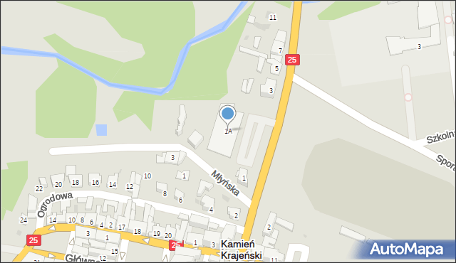 Kamień Krajeński, Chojnicka, 1A, mapa Kamień Krajeński