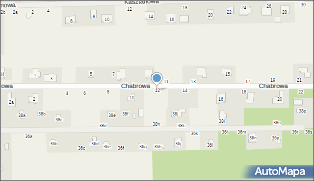 Kania Góra, Chabrowa, 12, mapa Kania Góra