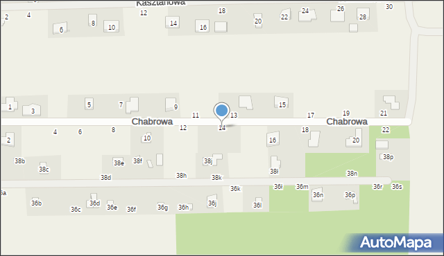 Kania Góra, Chabrowa, 14, mapa Kania Góra