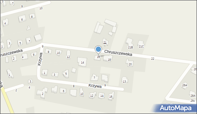 Kargoszyn, Chruszczewska, 16, mapa Kargoszyn