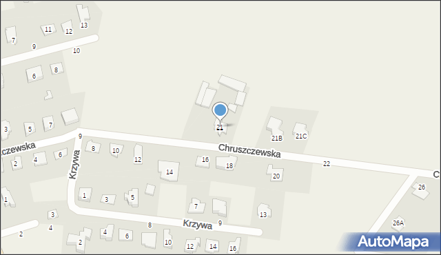 Kargoszyn, Chruszczewska, 21, mapa Kargoszyn