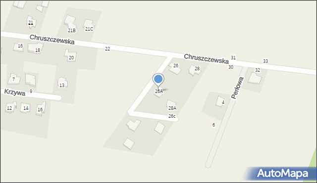 Kargoszyn, Chruszczewska, 26A, mapa Kargoszyn