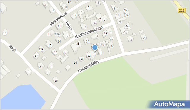 Kartuzy, Chmieleńska, 10, mapa Kartuzy