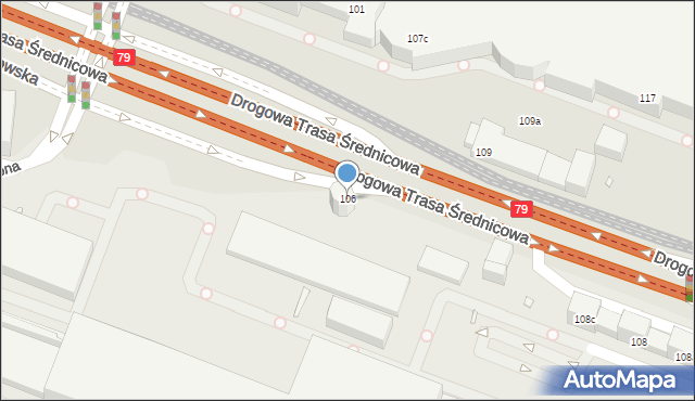 Katowice, Chorzowska, 106, mapa Katowic