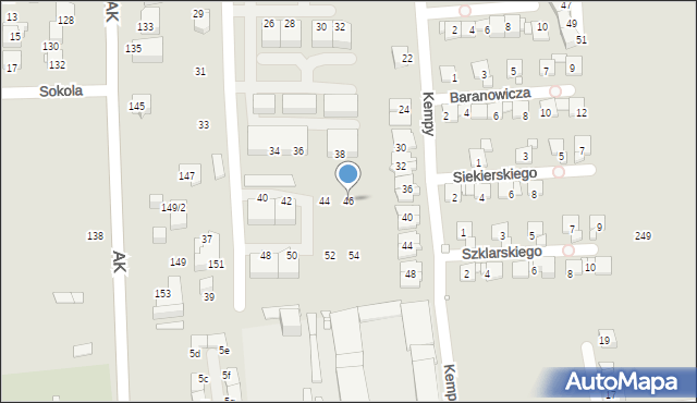 Katowice, Chocimska, 46, mapa Katowic