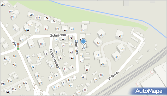 Katowice, Chełmska, 21, mapa Katowic