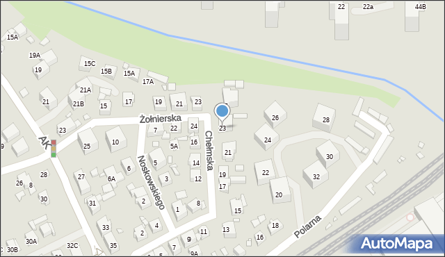 Katowice, Chełmska, 23, mapa Katowic