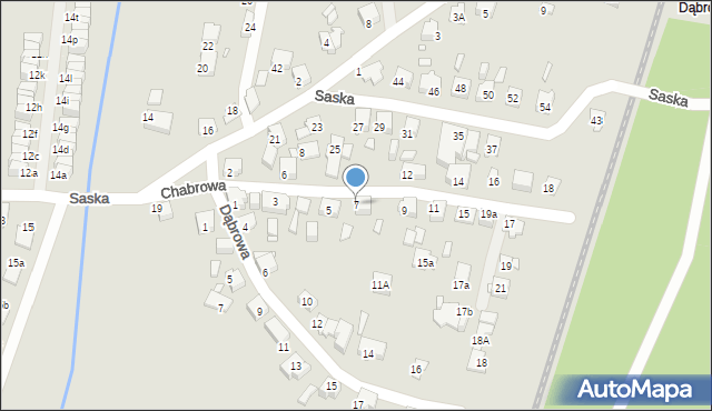 Katowice, Chabrowa, 7, mapa Katowic