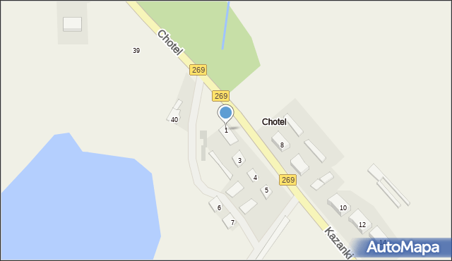 Kazanki, Chotel, 1, mapa Kazanki