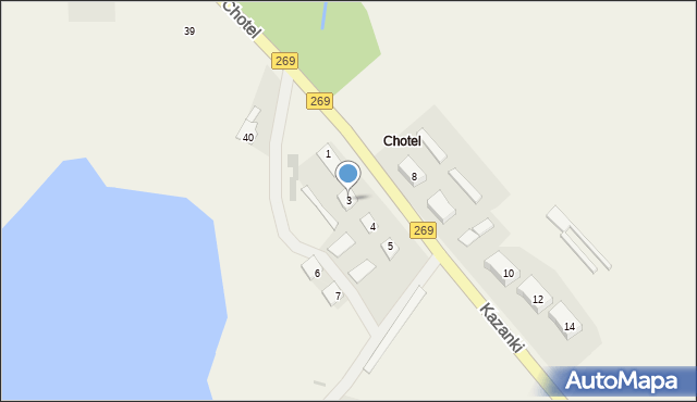 Kazanki, Chotel, 3, mapa Kazanki