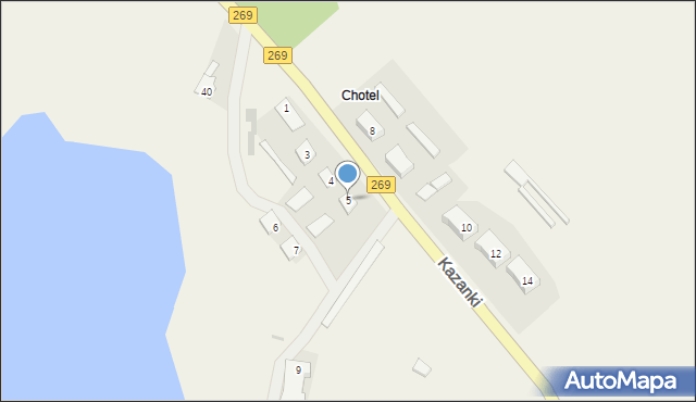 Kazanki, Chotel, 5, mapa Kazanki