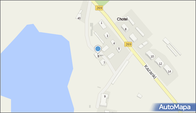 Kazanki, Chotel, 6, mapa Kazanki