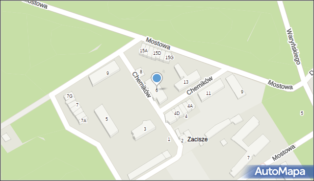 Kędzierzyn-Koźle, Chemików, 6, mapa Kędzierzyna-Koźle