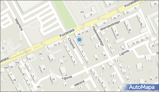 Kędzierzyn-Koźle, Chopina Fryderyka, 3, mapa Kędzierzyna-Koźle