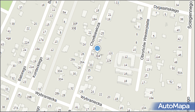 Kielce, Chodkiewicza Jana Karola, hetm., 31a, mapa Kielc