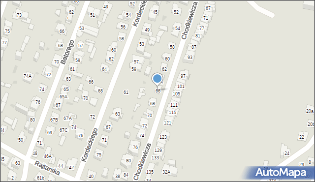 Kielce, Chodkiewicza Jana Karola, hetm., 66, mapa Kielc