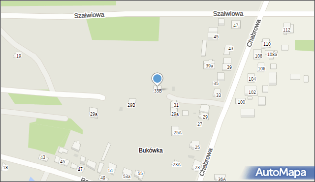 Kielce, Chabrowa, 33B, mapa Kielc