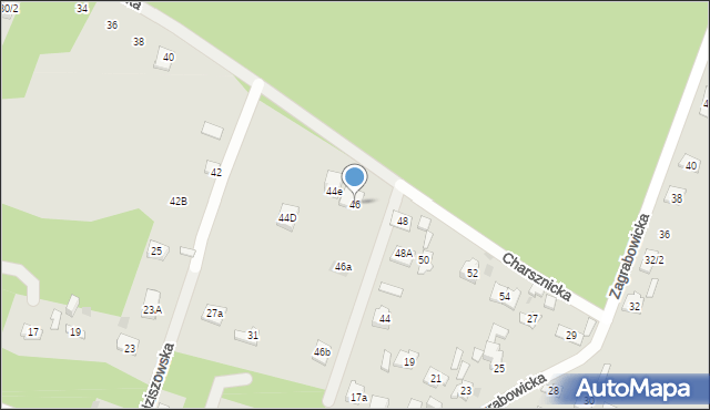 Kielce, Charsznicka, 46, mapa Kielc