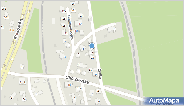 Kielce, Chorzowska, 15, mapa Kielc