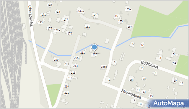 Kielce, Chorzowska, 207, mapa Kielc