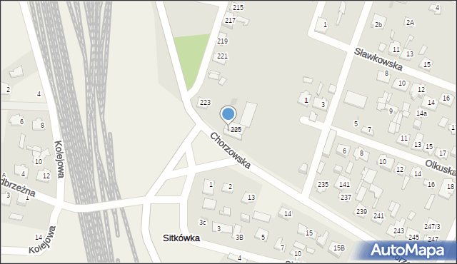 Kielce, Chorzowska, 254, mapa Kielc