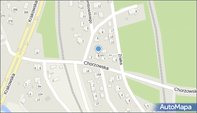 Kielce, Chorzowska, 5, mapa Kielc