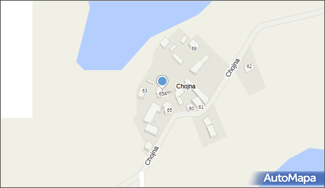 Kistowo, Chojna, 63A, mapa Kistowo