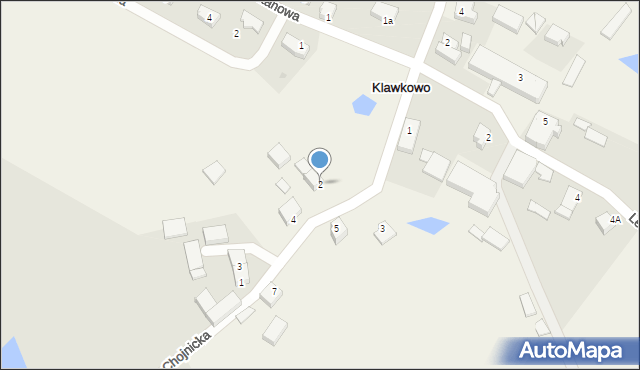 Klawkowo, Chojnicka, 2, mapa Klawkowo