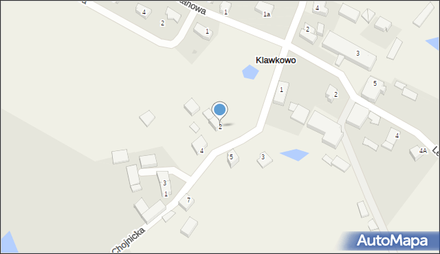 Klawkowo, Chojnicka, 2, mapa Klawkowo