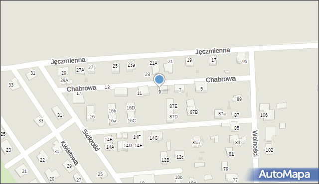 Knurów, Chabrowa, 9, mapa Knurów