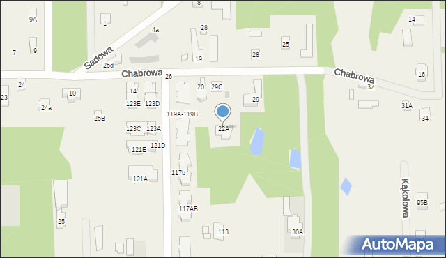Kolonia Brużyca, Chabrowa, 22A, mapa Kolonia Brużyca