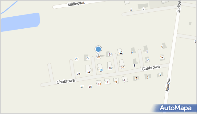 Konarzew, Chabrowa, 20, mapa Konarzew