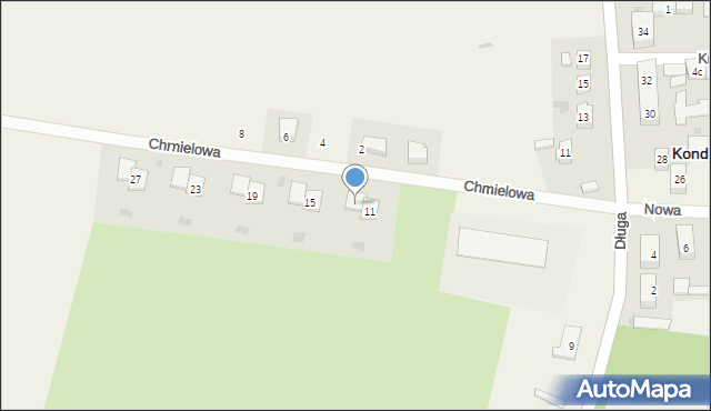 Kondratowice, Chmielowa, 13, mapa Kondratowice