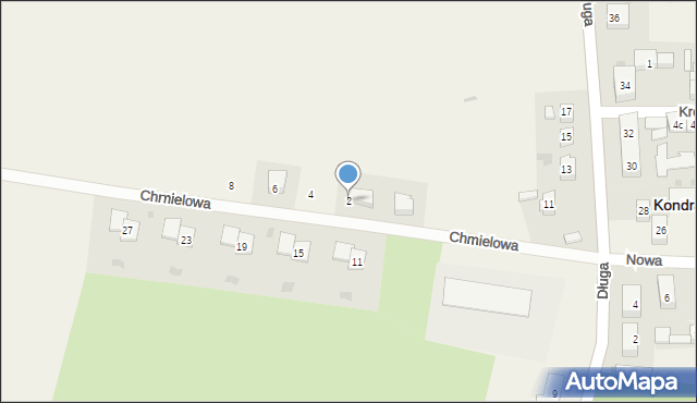 Kondratowice, Chmielowa, 2, mapa Kondratowice