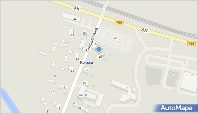 Koniecpol, Chrząstowska, 14a, mapa Koniecpol