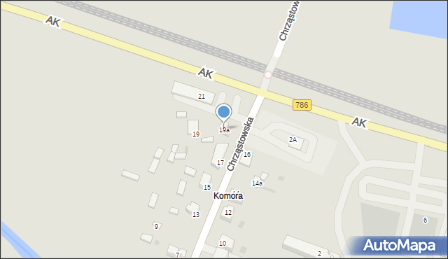 Koniecpol, Chrząstowska, 19a, mapa Koniecpol