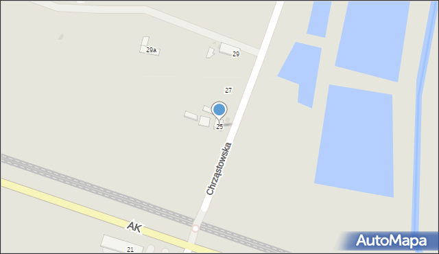 Koniecpol, Chrząstowska, 25, mapa Koniecpol