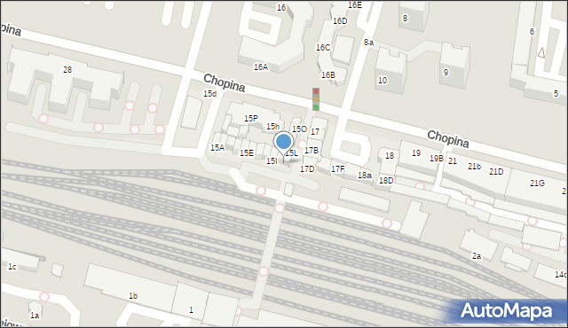 Konin, Chopina Fryderyka, 15J, mapa Konina