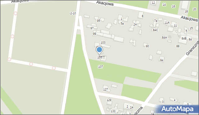 Konstancin-Jeziorna, Chylicka, 105, mapa Konstancin-Jeziorna