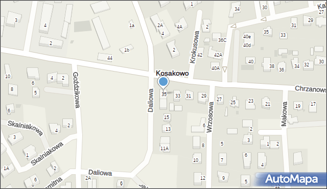 Kosakowo, Chrzanowskiego, 35, mapa Kosakowo