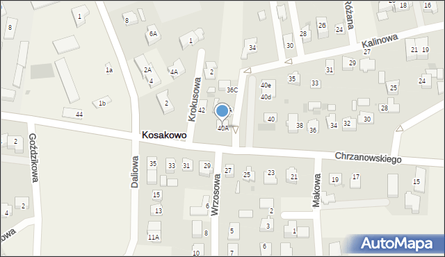 Kosakowo, Chrzanowskiego, 40A, mapa Kosakowo